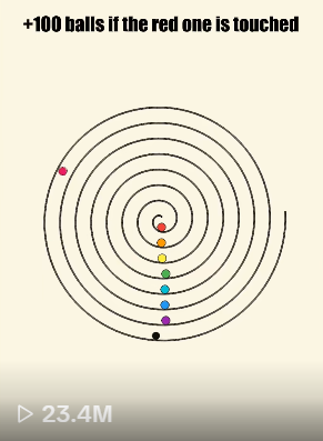 Viral spiral balls simulation with 23.4 million views