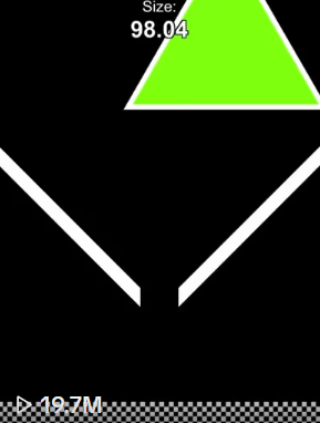 Viral triangle funnel simulation with 19.7 million views